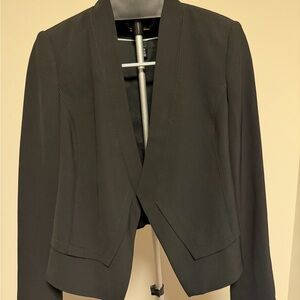 White House Black Market Classic Black Open Blazer Sz 6